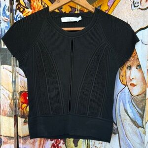 IRO Black Short Sleeve Knit Tee